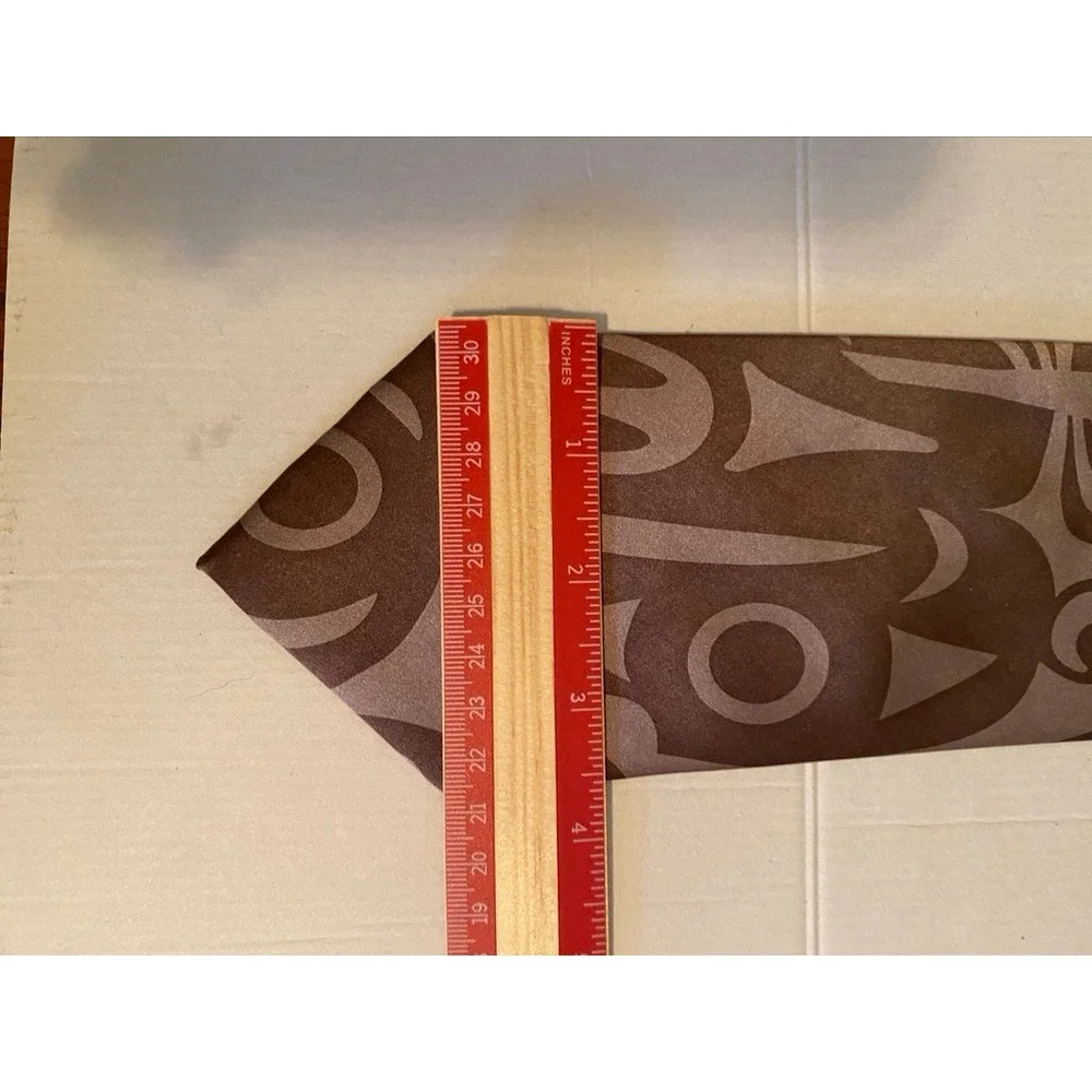 Native Northwest Whale and Thunderbird Brown Silk Tie Maynard Johnny Jr Salish
